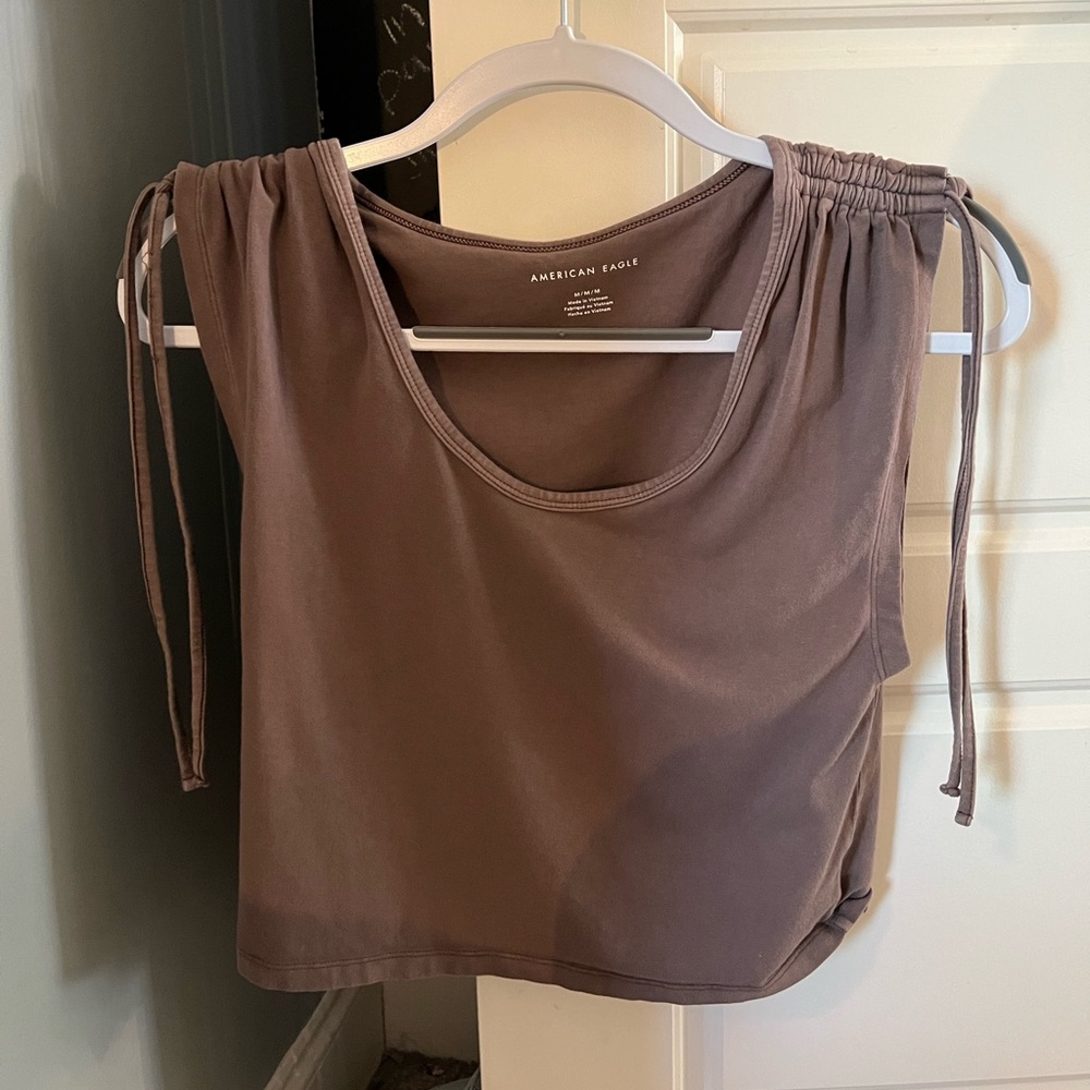 American Eagle Cinch Shoulder Top